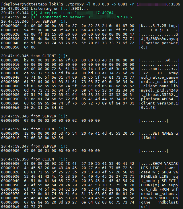 tproxy代理Mysql还挺好用的